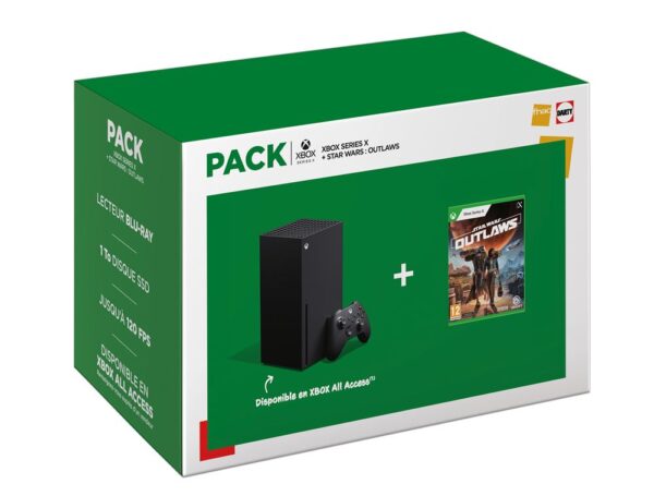 Pack Fnac Xbox Series X Negra + Star Wars Outlaws